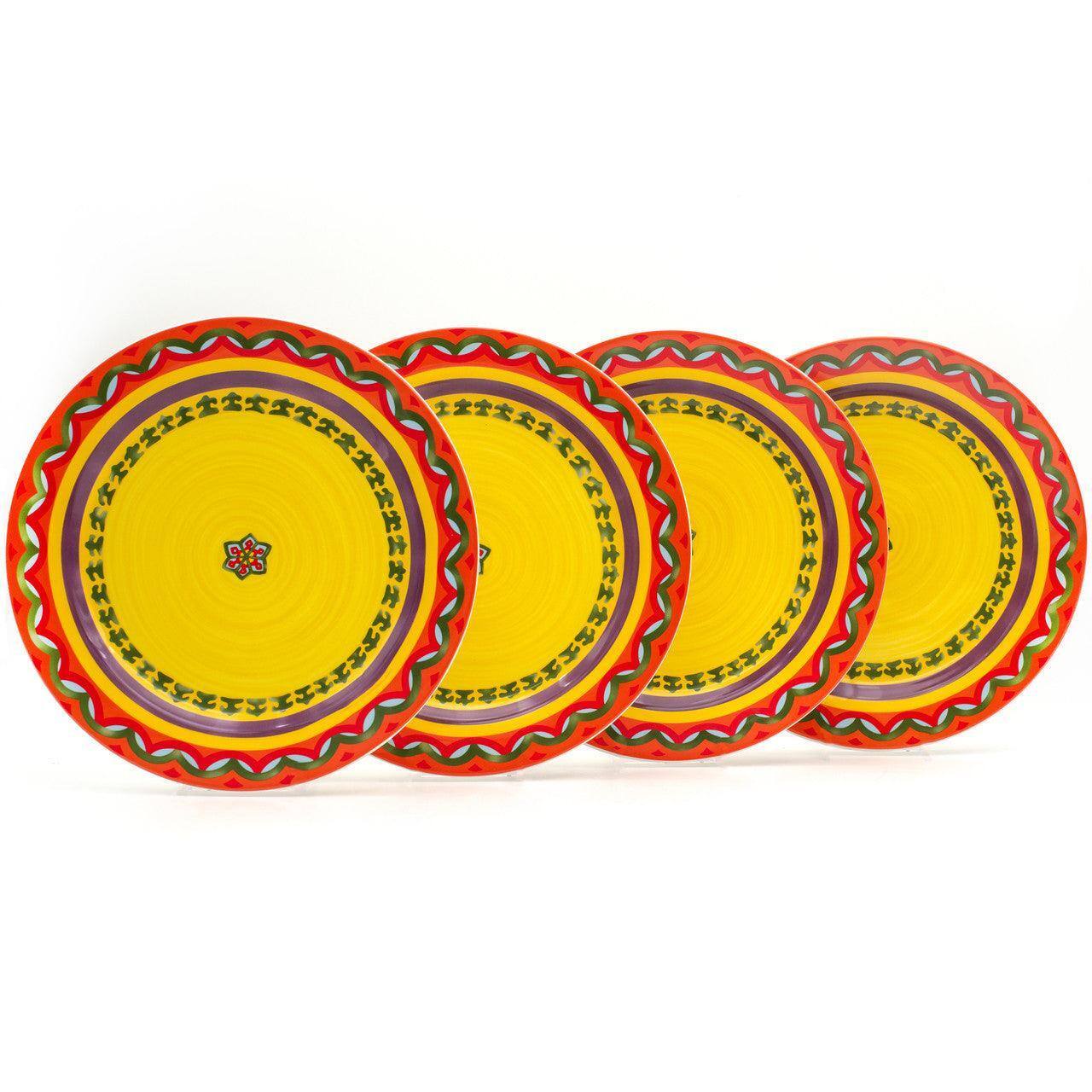Angle. Euro Ceramica Home - Galicia 16 Piece Stoneware Dinnerware Set, Service for 4 - Multicolor.