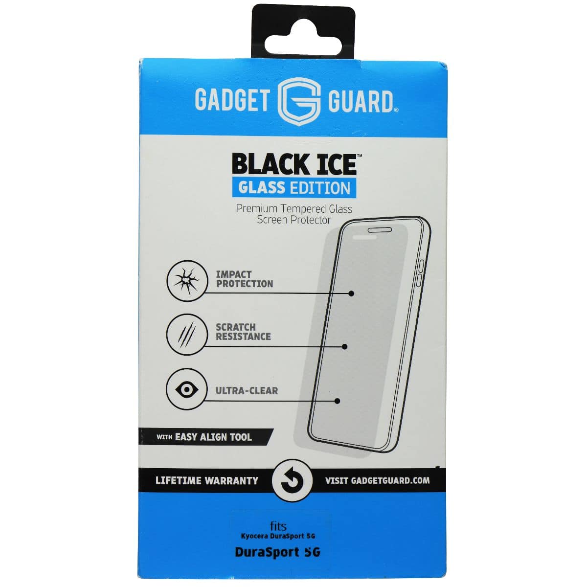 Gadget Guard - Black Ice Glass Edition Tempered Glass Screen Protector for Kyocera DuraSport 5G UW - Clear price history on PriceWatchPro