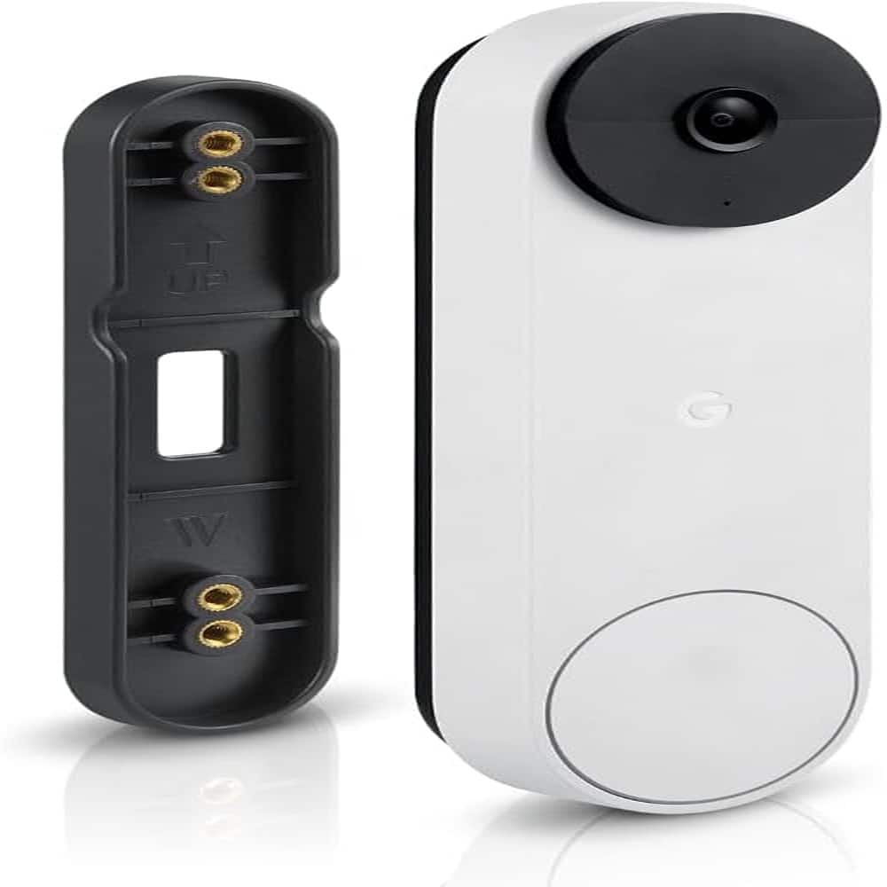 Schertz - No-Drill Mount for Google Nest Doorbell (Battery) - Black