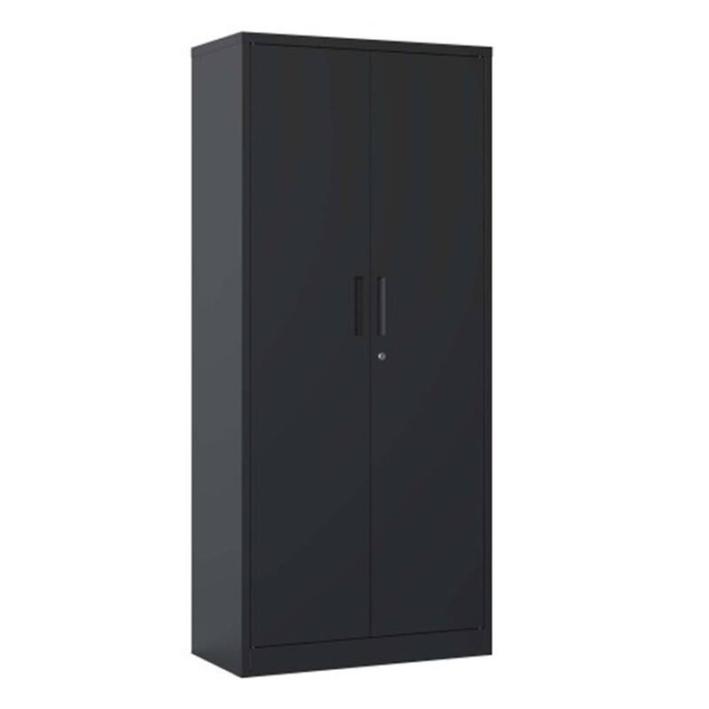 Alt View 7. HTUTWOO - Metal Garage Storage Cabinet with Lock - 72"H Black Tool Cabinet with Doors & 4 Shelves, Tall Lockable Storage for Home - Black.