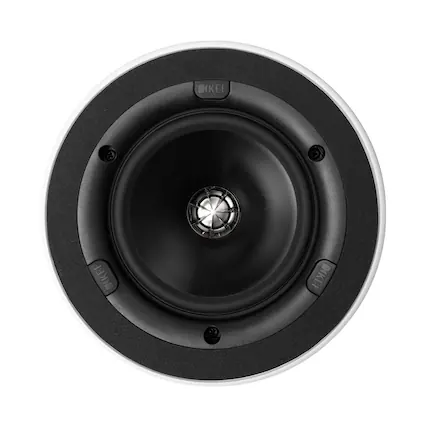 Front. KEF - Ci Q Series Ci130QR Speaker - Black/White.