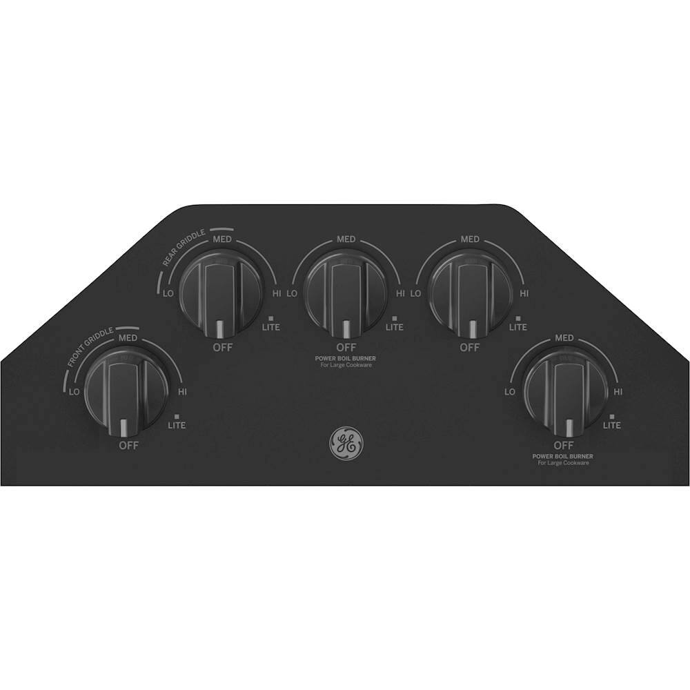 Alt View 11. GE - 36" Built-In Gas Cooktop - Black.