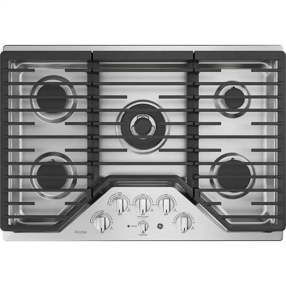 GE Profile - 30" Built-In Gas Cooktop - Stainless Steel