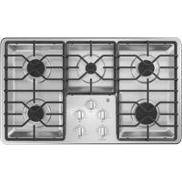 GE - 36" Built-In Gas Cooktop - Stainless Steel - Front_Zoom
