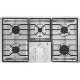GE - 36" Built-In Gas Cooktop - Stainless Steel