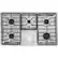 Front. GE - 36" Built-In Gas Cooktop - Stainless Steel.