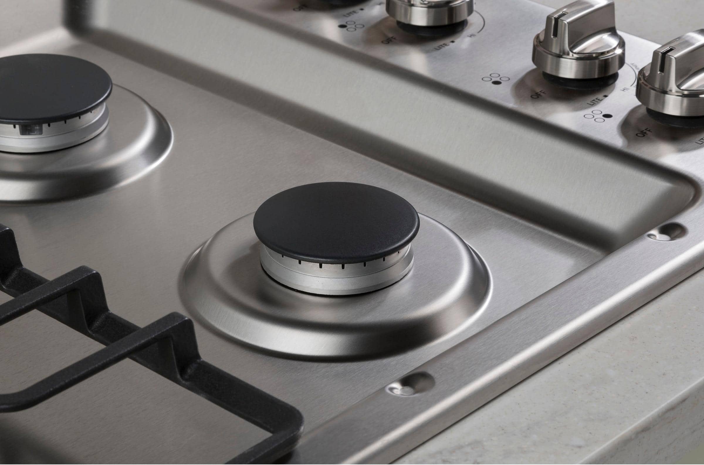 Alt View 11. GE - 30" Built-In Gas Cooktop - Stainless Steel.