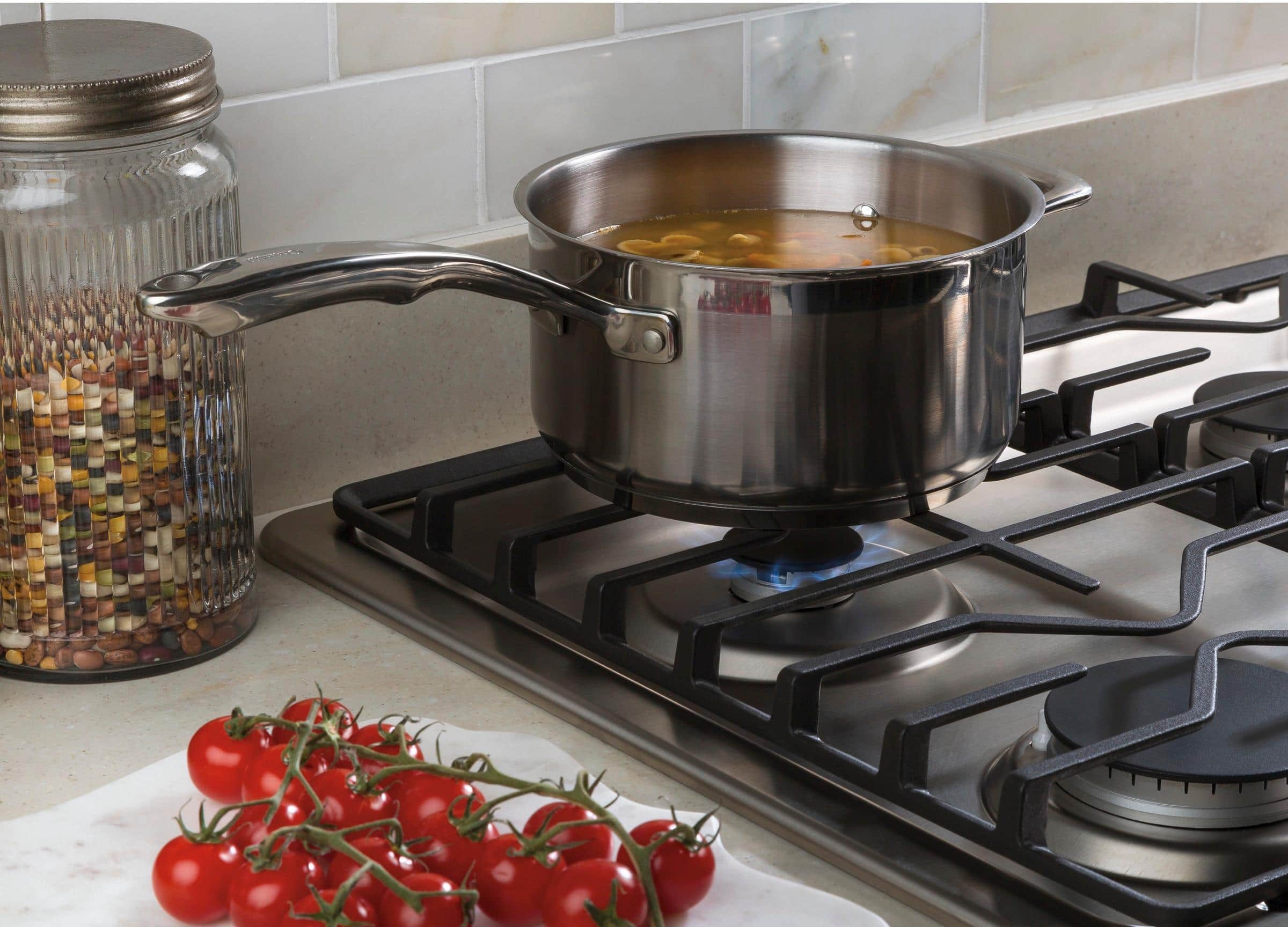 Alt View 13. GE - 30" Built-In Gas Cooktop - Stainless Steel.