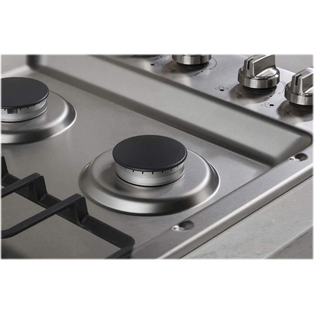 Alt View 17. GE - 30" Built-In Gas Cooktop - Stainless Steel.