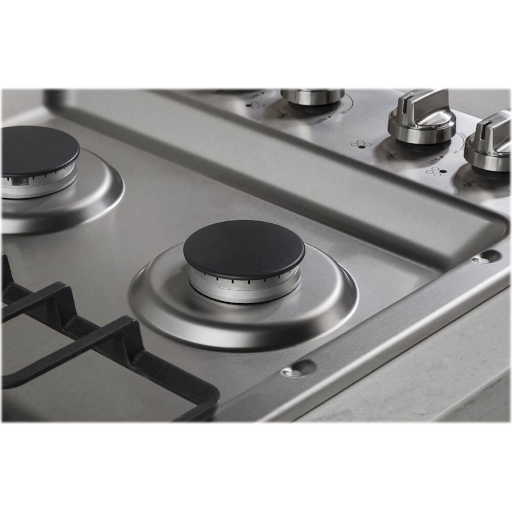 Alt View 17. GE - 30" Built-In Gas Cooktop - Stainless Steel.