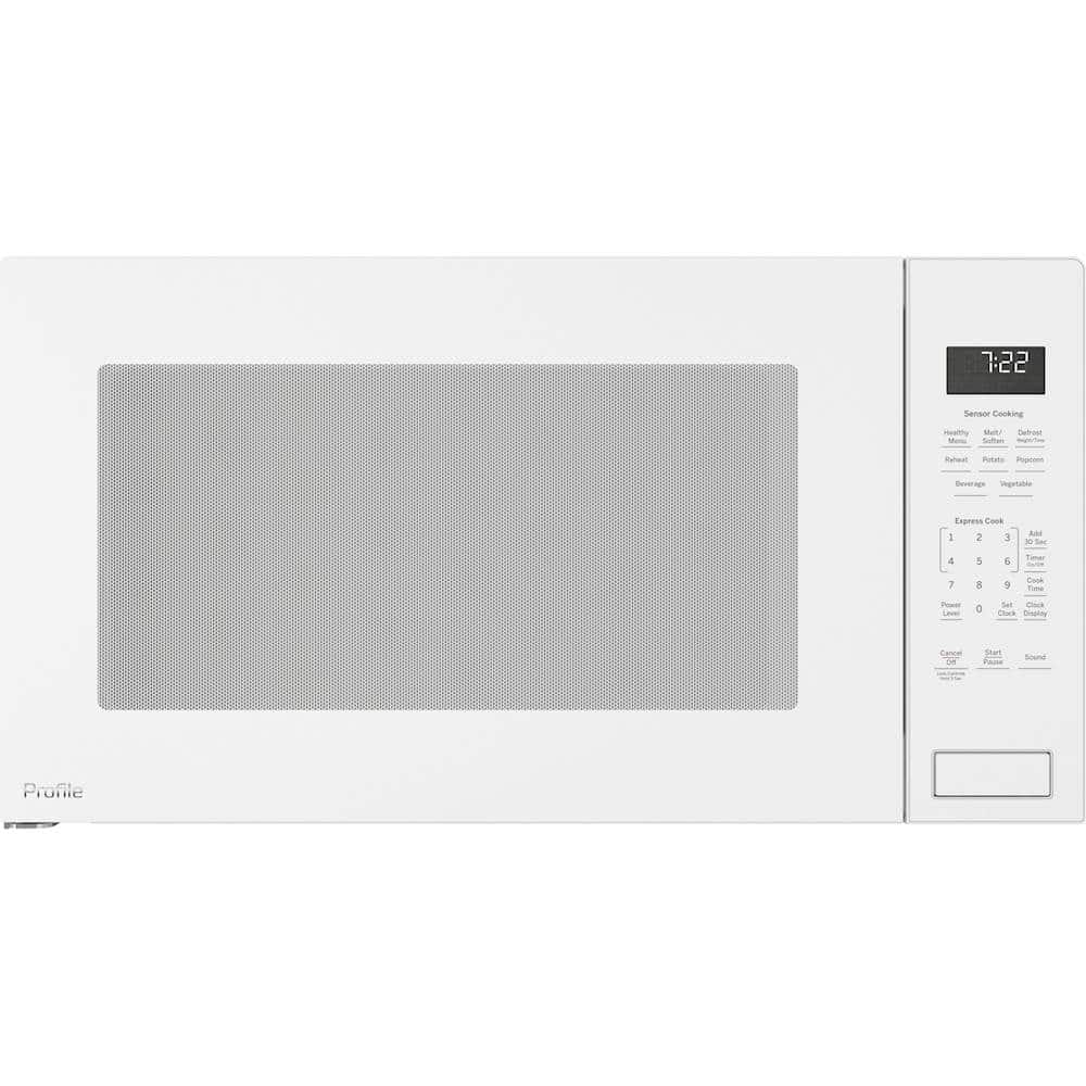Front. GE Profile - 2.2 Cu. Ft. Built-In Microwave - White.