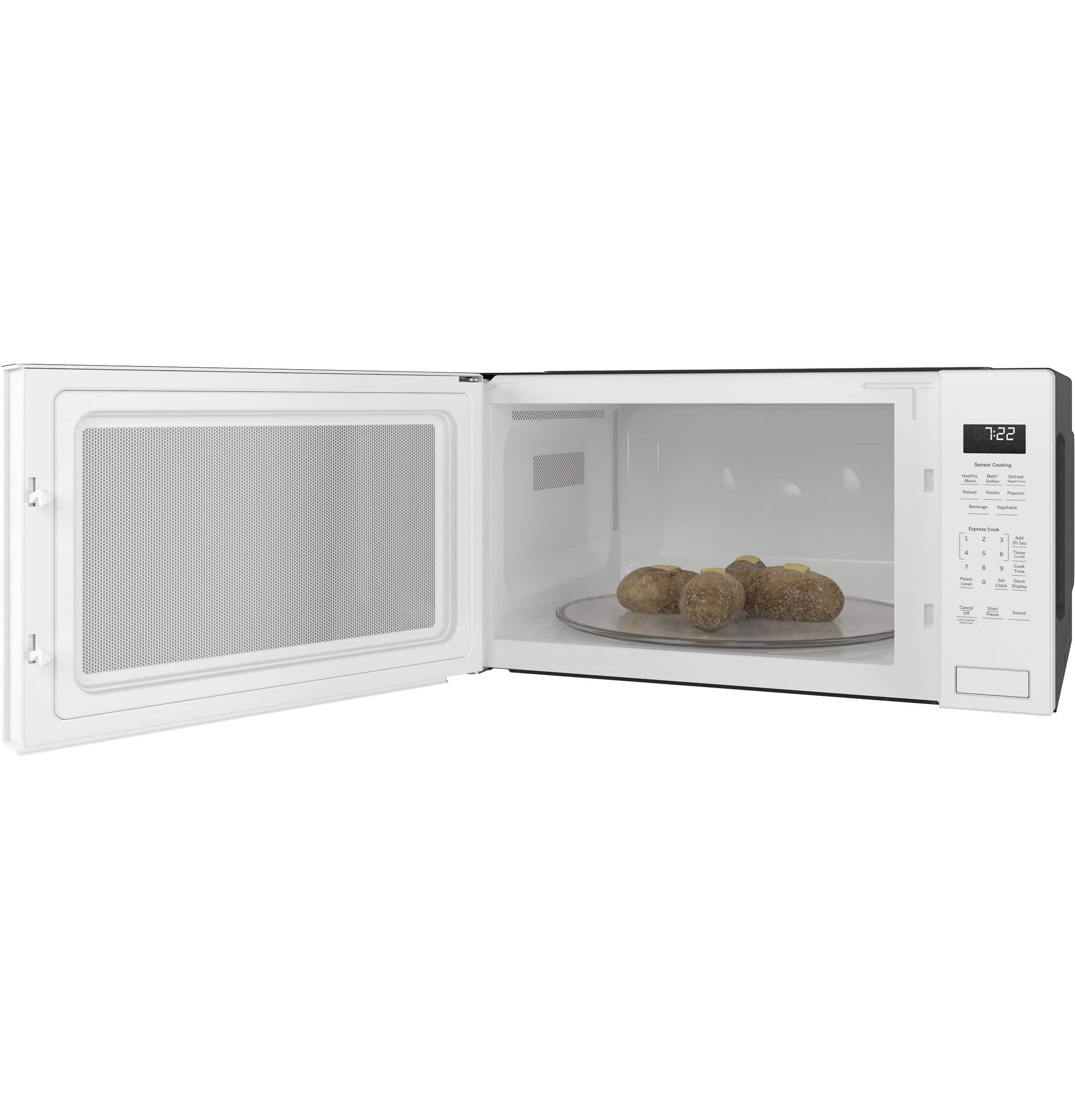 Alt View 14. GE Profile - 2.2 Cu. Ft. Built-In Microwave - White.