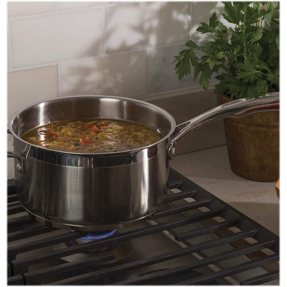 Alt View 13. GE - 30" Gas Cooktop - Stainless Steel.