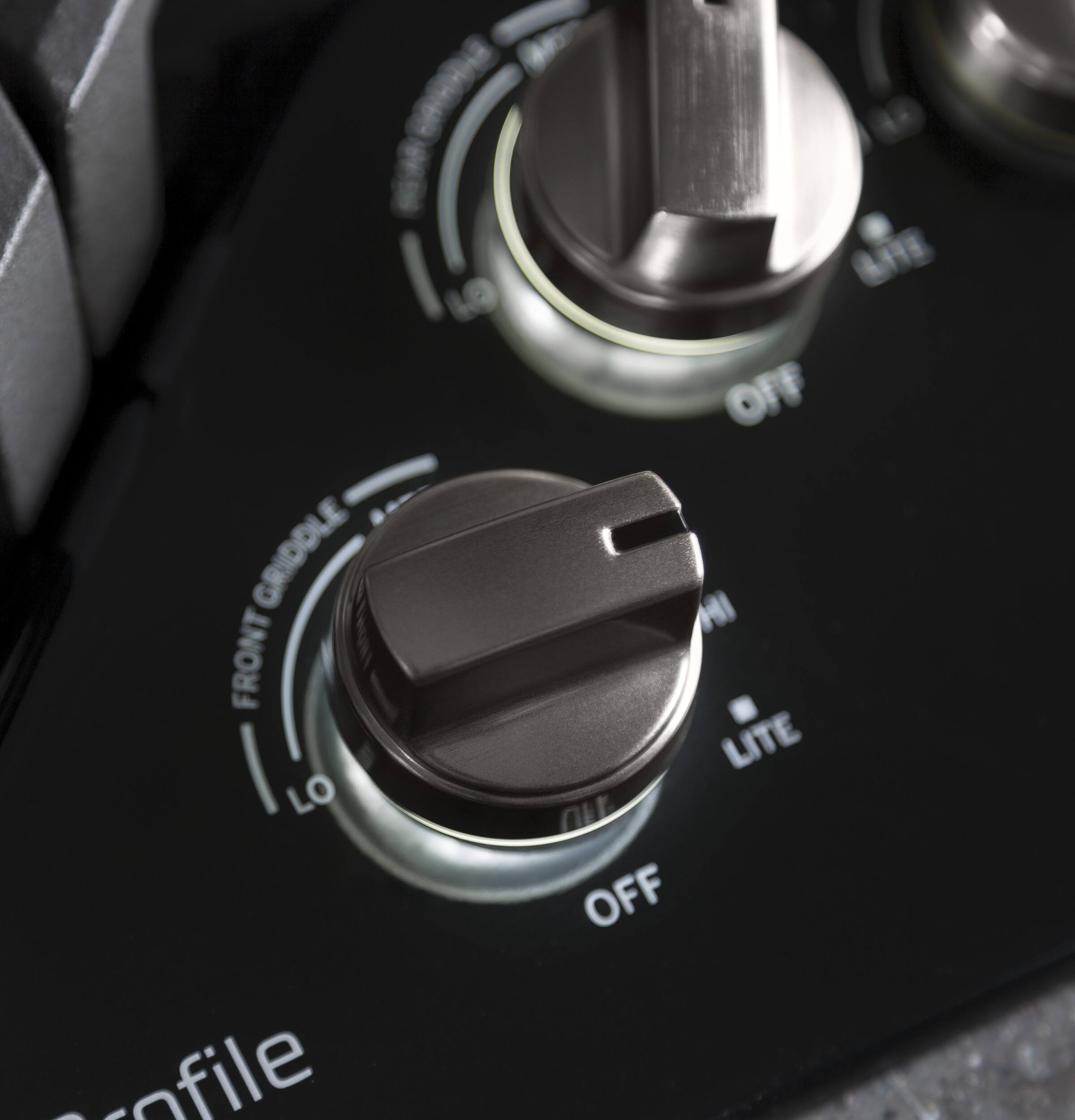 Alt View 17. GE - Profile Series 36" Built-In Gas Cooktop - Black.