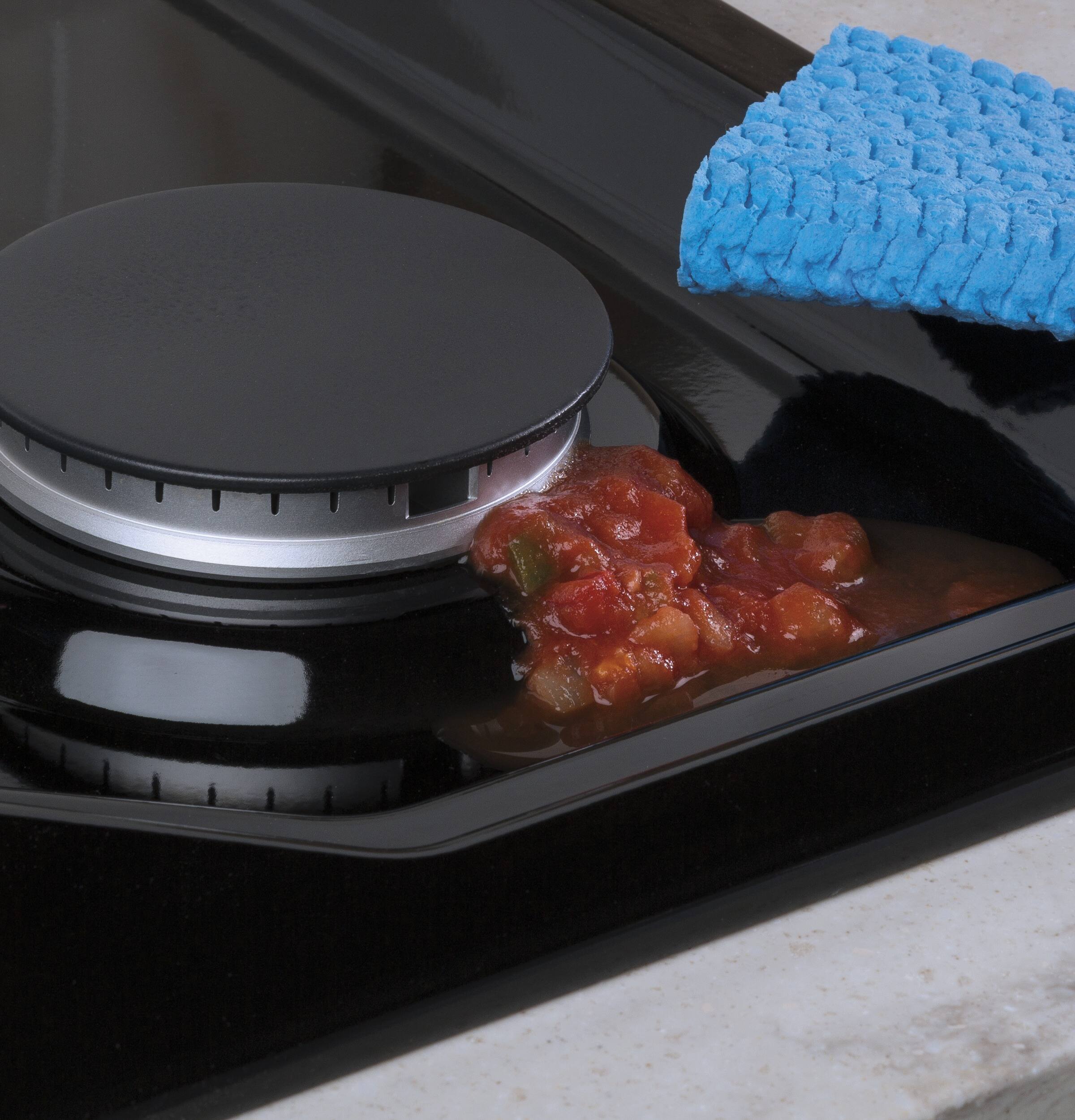 Alt View 19. GE - Profile Series 36" Built-In Gas Cooktop - Black.