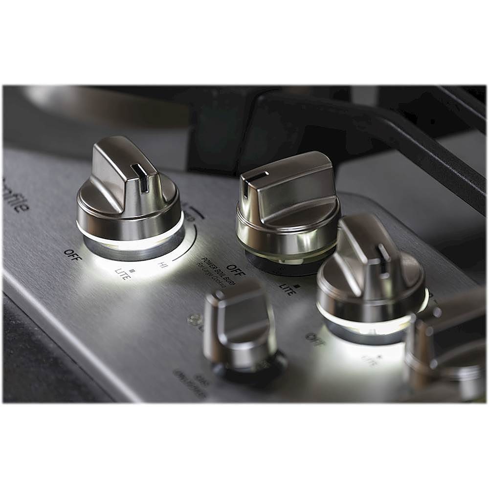 Alt View 13. GE Profile - 30" Built-In Gas Cooktop - Stainless Steel.