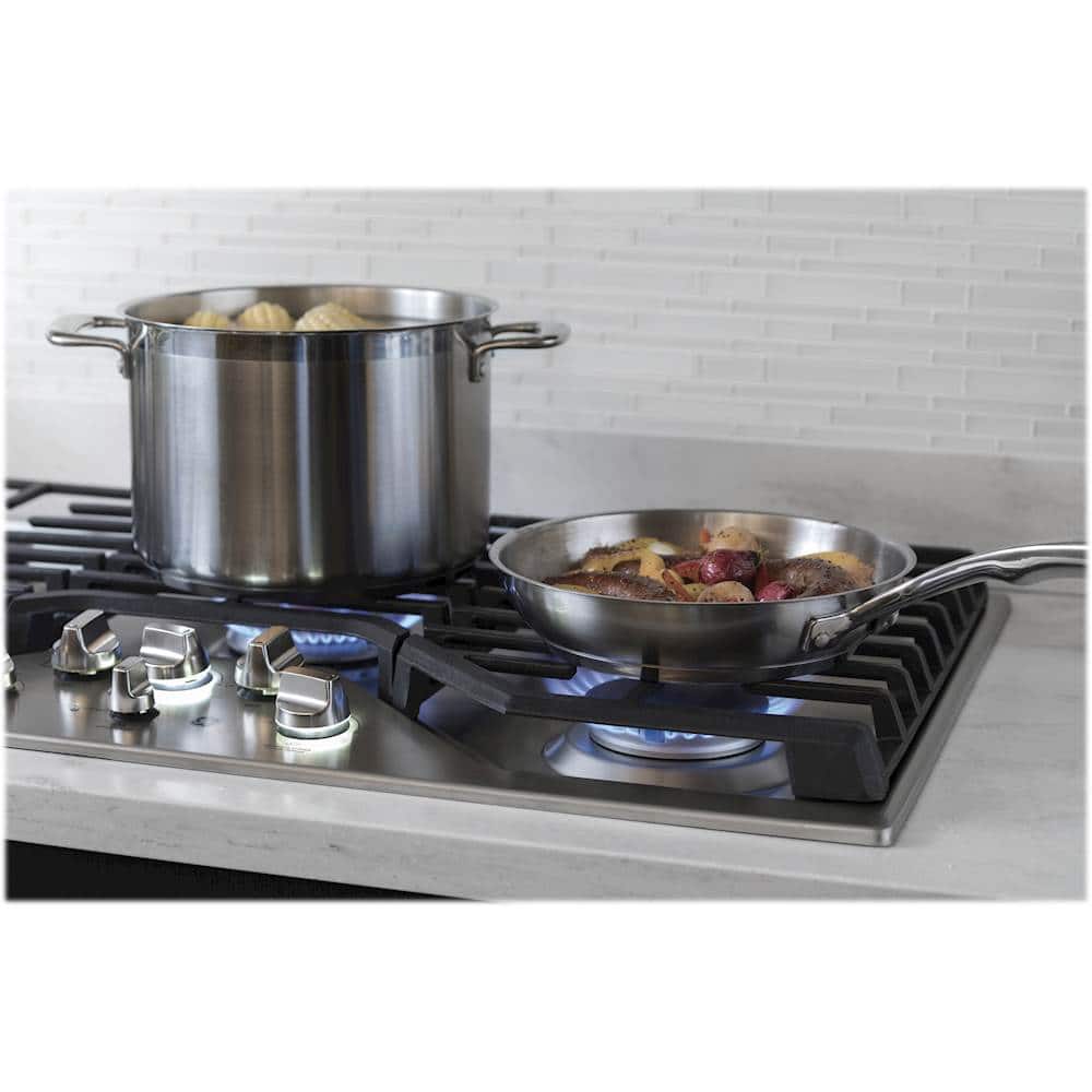 Alt View 17. GE Profile - 30" Built-In Gas Cooktop - Stainless Steel.