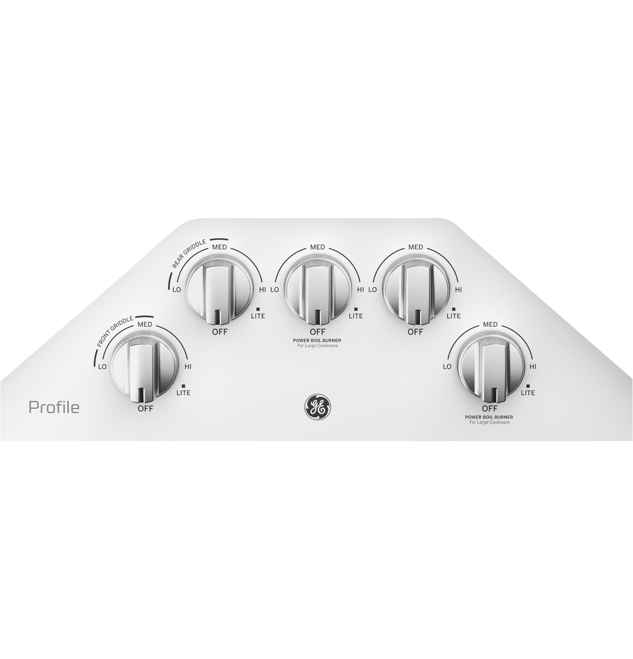 Alt View 12. GE - Profile Series 36" Built-In Gas Cooktop.