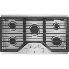 Front. GE - 36" Built-In Gas Cooktop - Stainless Steel.
