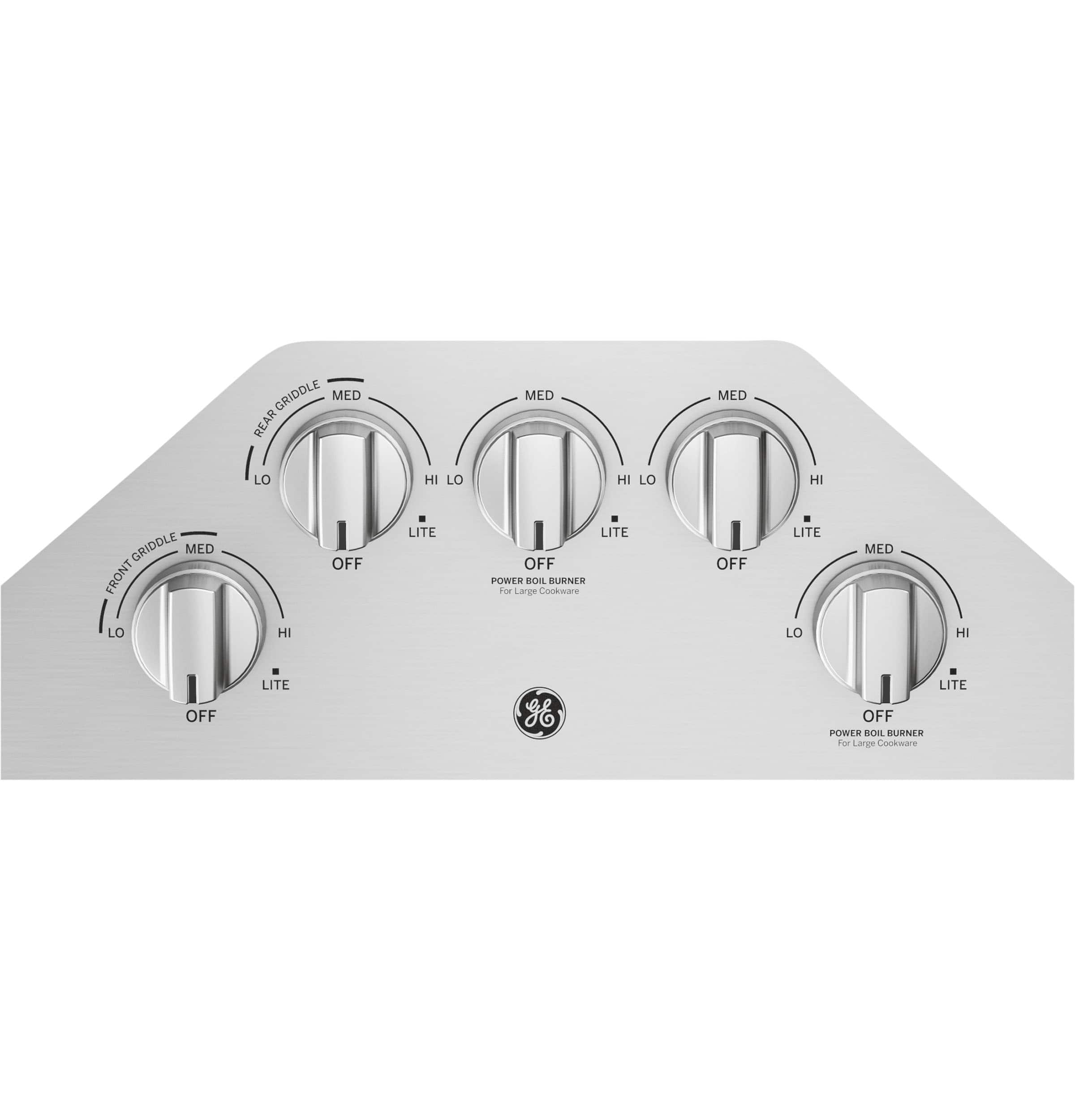 Alt View 12. GE - 36" Built-In Gas Cooktop - Stainless Steel.