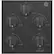 Alt View 11. GE - 36" Built-In Gas Cooktop - Black.