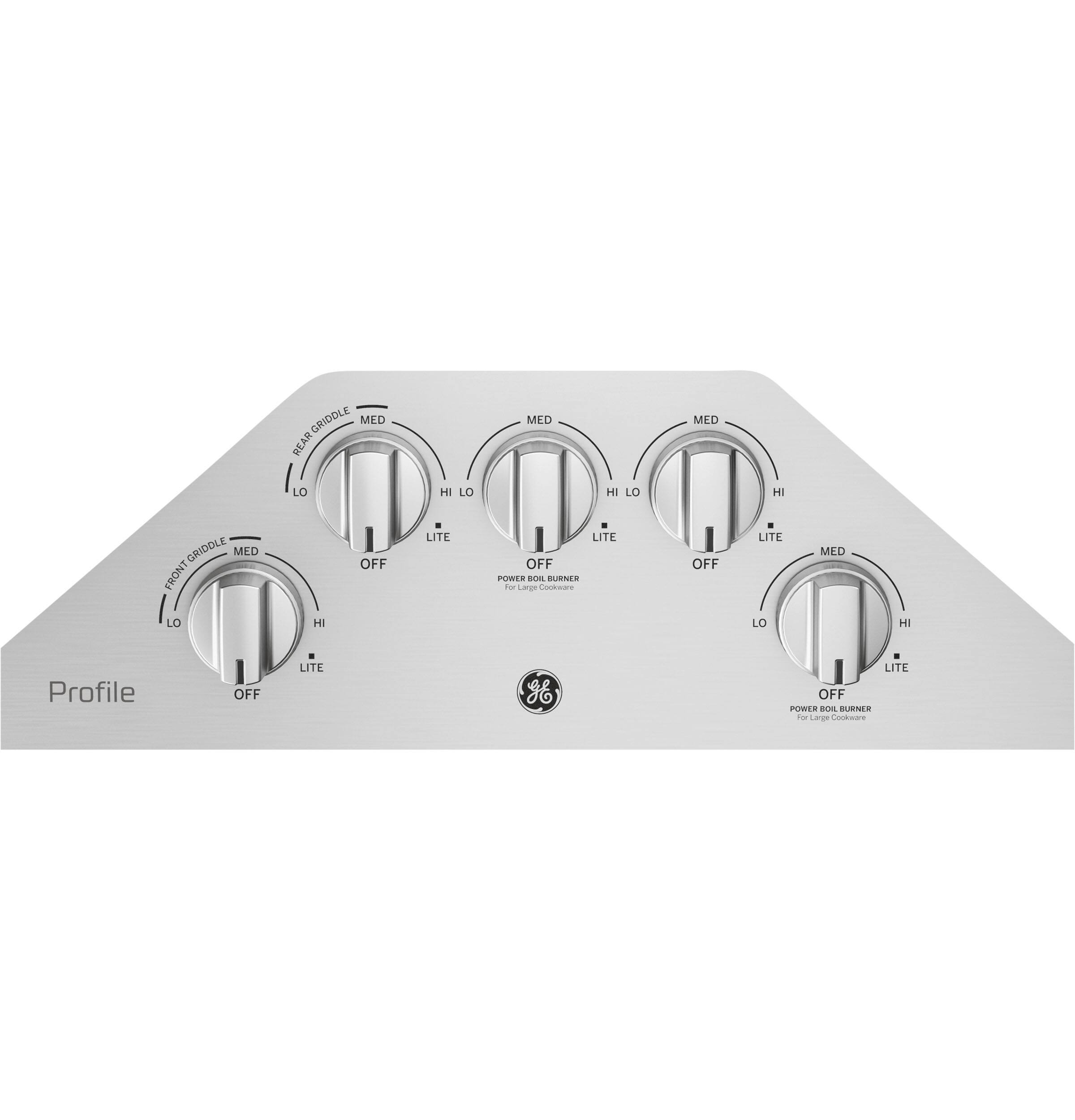Alt View 11. GE Profile - 36" Built-In Gas Cooktop - Stainless Steel.
