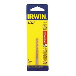 Irwin - 3/32 in. X 2-1/4 in. L High Speed Steel Drill Bit Straight Shank 1 pk