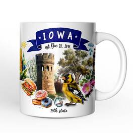 OrnamentallyYou - Artistic Iowa State Themes and Landmarks Mug - White