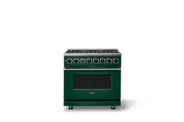 Viking - 36 in. Wide 6 Burner Dual Fuel Sealed Burner Range-LP - Ivy