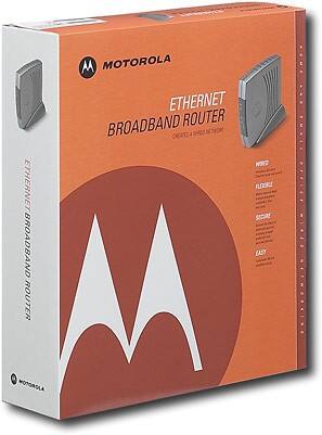 Angle Standard. Motorola - 4-Port Ethernet Broadband Router.