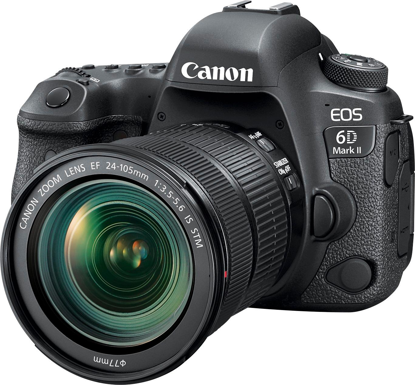Left View: Canon - EOS 6D Mark II DSLR Camera with EF 24-105mm f/3.5-5.6 IS STM Lens - Black
