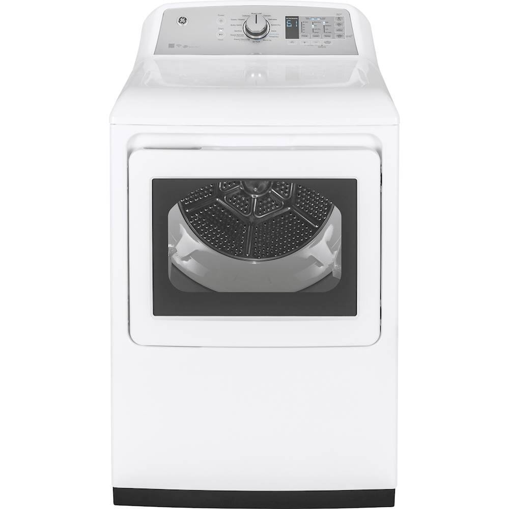 Front. GE - 7.4 Cu. Ft. 14-Cycle Gas Dryer with Steam.