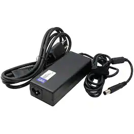AddOn - Lenovo 0A36258 Compatible 65W 20V at 3.25A Black Slim Tip Laptop Power Adapter and Cable - 65 W - 20 V DC Output - Black