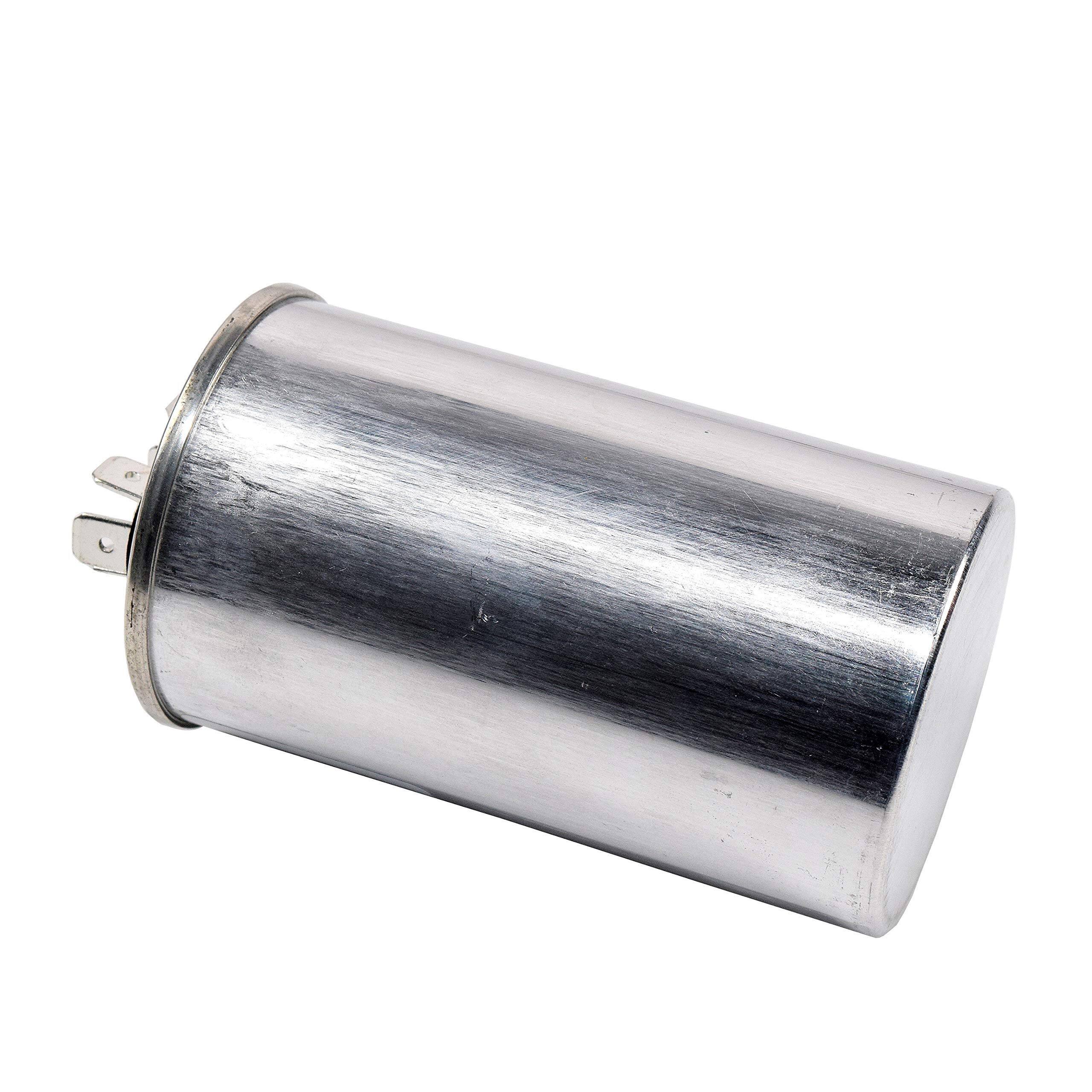 Left. HQRP - 30 uF 370 V AC Motor Run Capacitor CBB65 Round, HVAC Blower Compressor Pump Replacement.