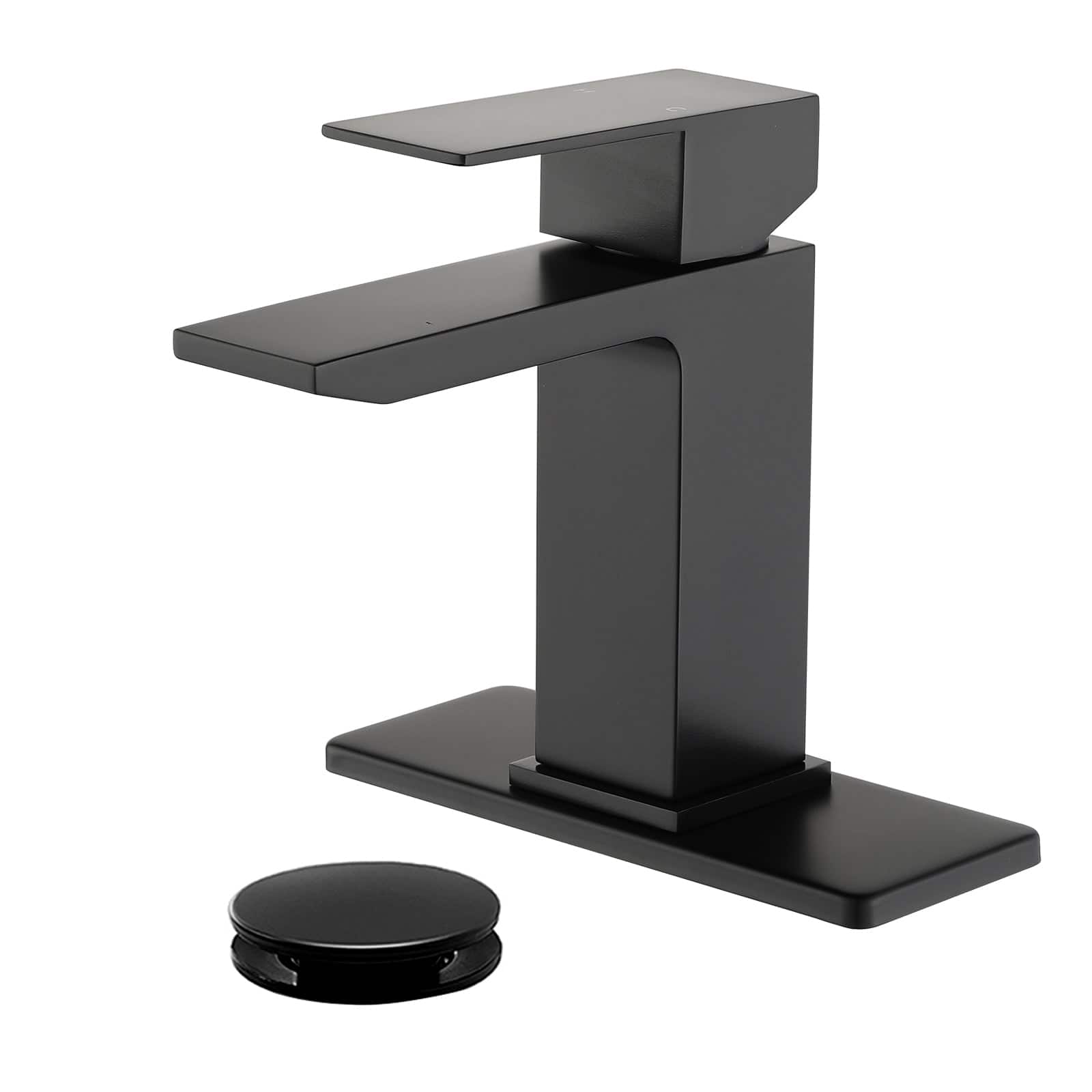 Black Faucet SUS304 Waterfall Spout cUPC Cartridge 60cm Supply Line Pop Up Drain price history on PriceWatchPro