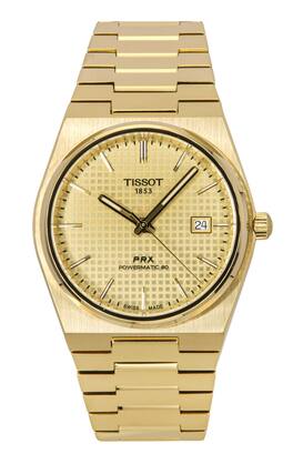 Tissot - PRX Powermatic 80 Gold Tone Stainless Steel Dial Automatic T137.407.33.021.00 100M Men's Watch - Champagne