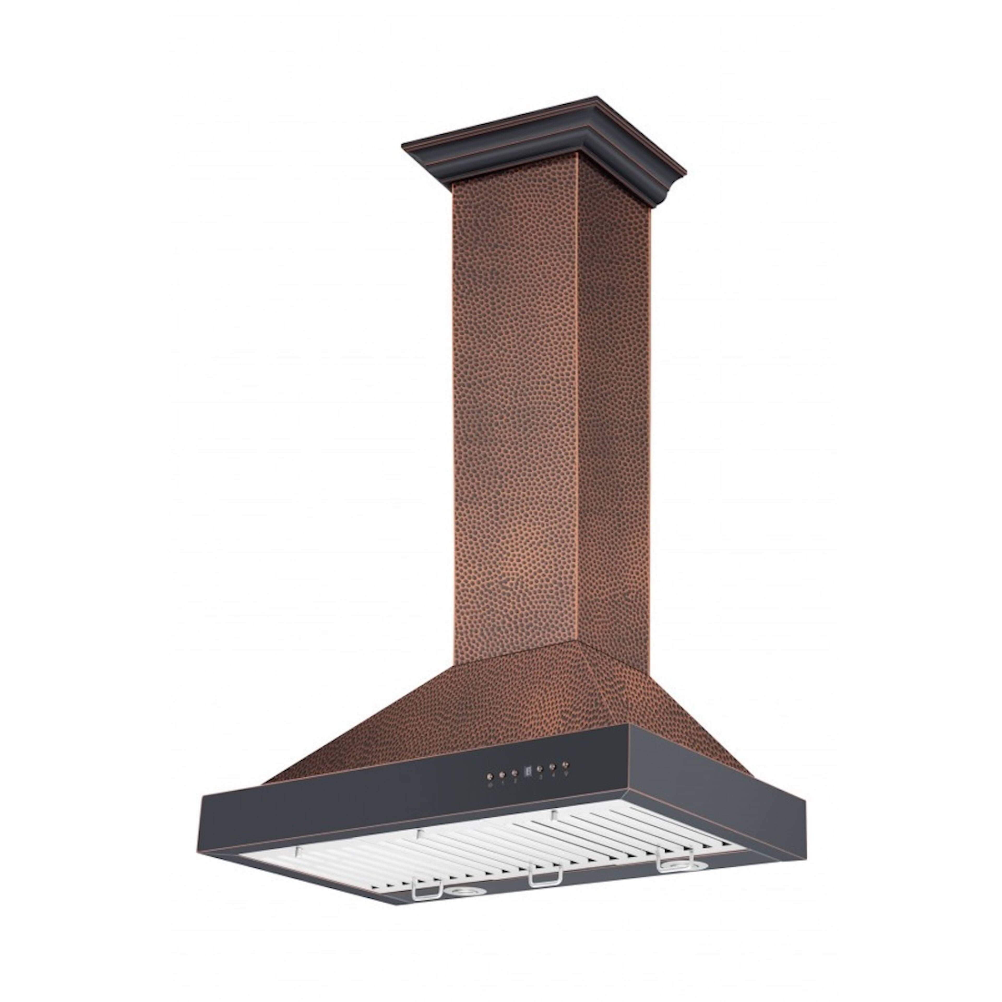 Alt View 1. ZLINE - Designer Copper 36" Externally Vented Range Hood - Hammered Copper/Bronze Accents.
