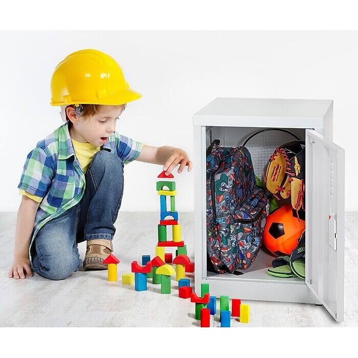 Back. AdirOffice - Storage Locker 629-Series 24" H 1-Tier Steel Locker with Digital Lock - White.