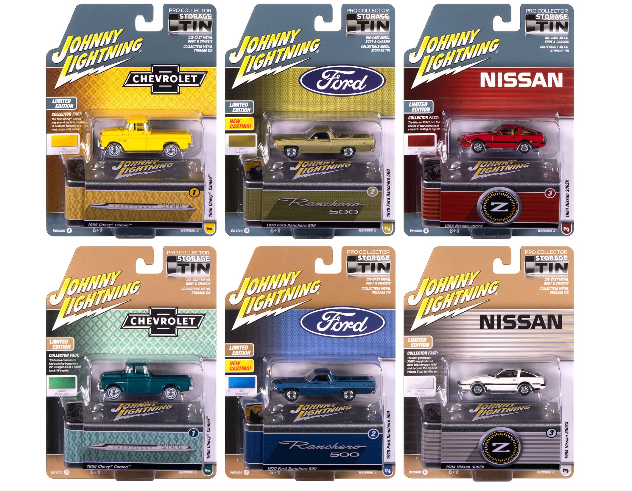 Collector's Tin 2025 Set of 6 Cars Release 3 Limited Edition Diecast Model Cars by Johnny Lightning price history on PriceWatchPro