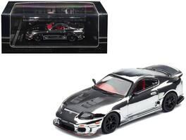 Toyota Supra (A80) GT300 RHD Chrome w/Carbon Hood & Red Interior "Tokyo Auto Salon 2026" 1/64 Model Car by Inno Models