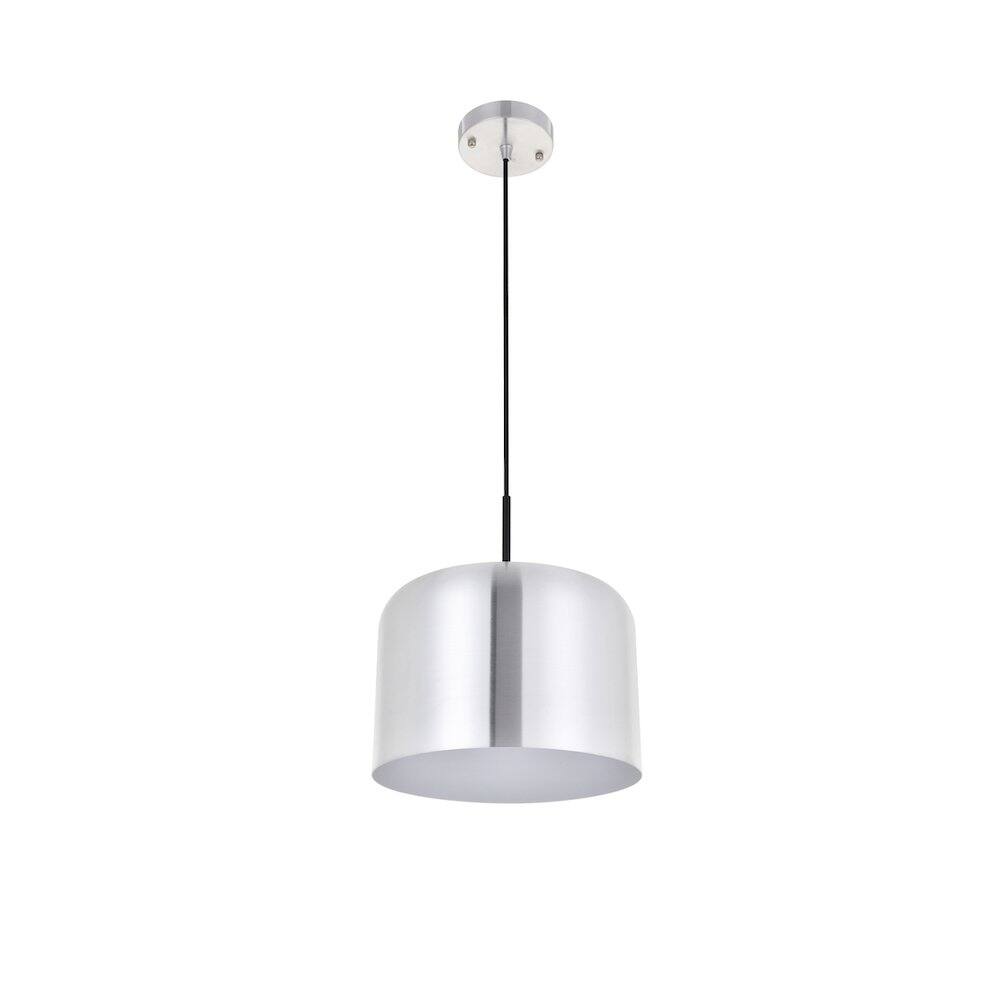 Alt View 3. Living District - Etude 1 Light Brushed Nickel Pendant - Brushed Nickel And Black.