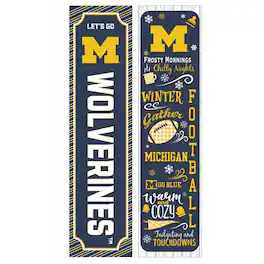 Evergreen Enterprises - Michigan Wolverines 47" Double Sided Winter Leaner Fan Sign - Multicolor
