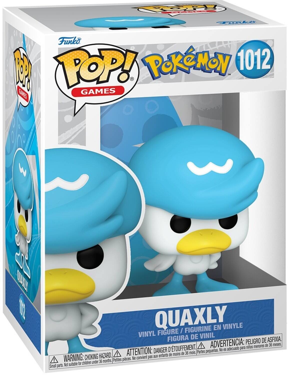 Funko POP! POKEMON 1012 - GAMES GAMES SACL VI QUAXLY / FIGURINE EN VINYLE VINYL FIGURE VINIL FIGURA DE ASFIXIA. ADVERTENCIA: PELIGRO DE ASFIXIA. D'TOUFFEMENT. DANGER: CHOKING HAZARD. ATTENTION: aux enfants de moins de 36 mois. WARNING: CHOKING HAZARD. Not suitable for children under 36 months.