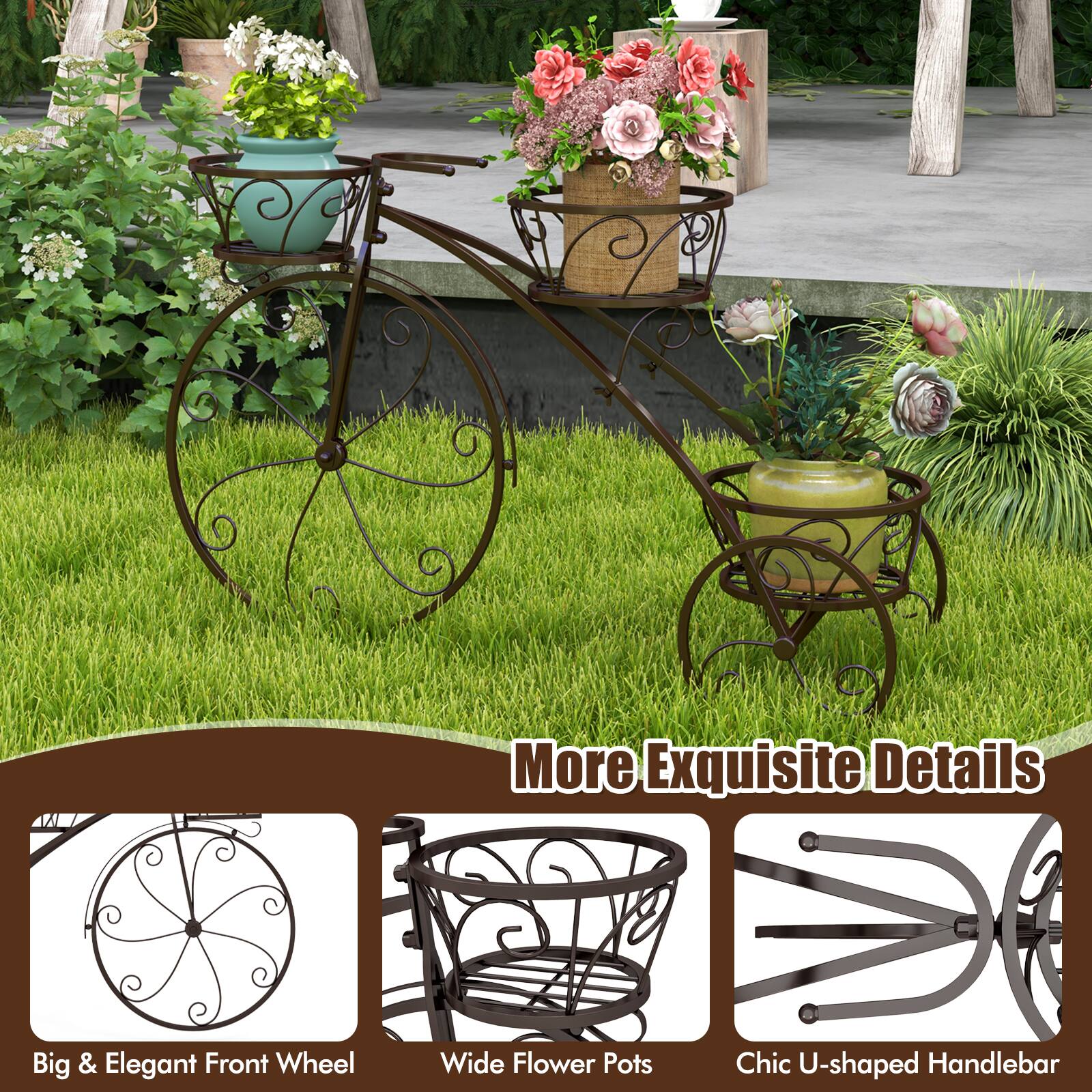 More Exquisite Details

Big & Elegant Front Wheel

Wide Flower Pots

Chic U-shaped Handlebar