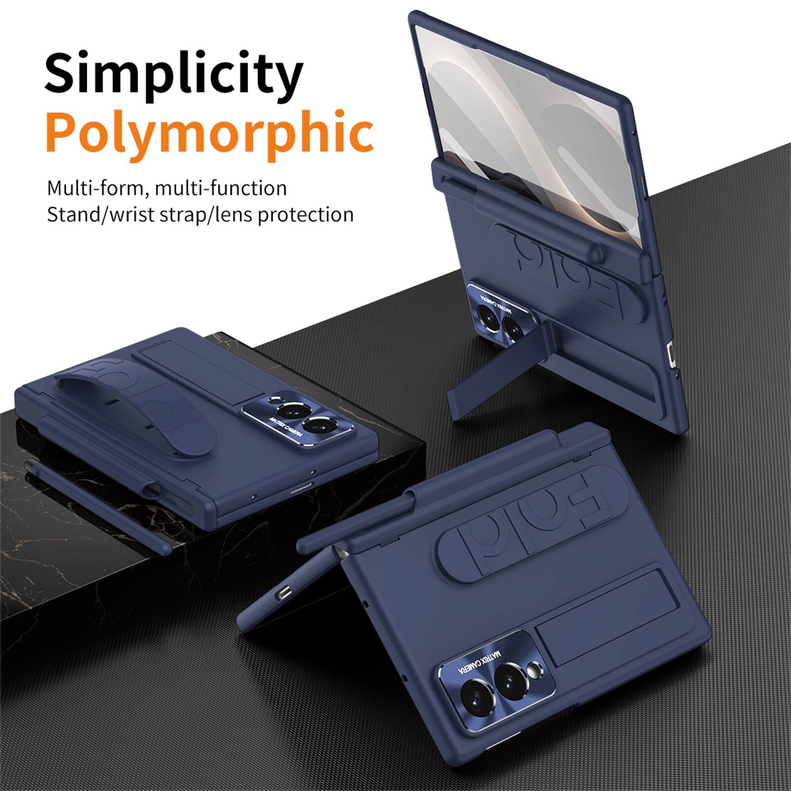 Simplicity Polymorphic  
Multi-form, multi-function  
Stand/wrist strap/lens protection