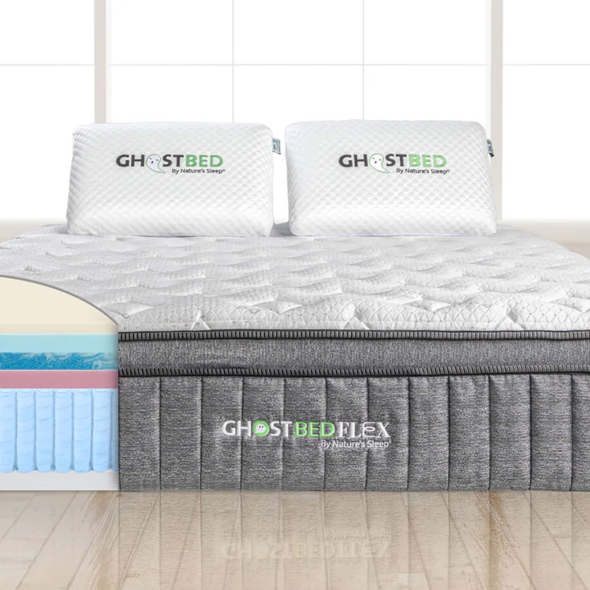 Alt View 21. Ghostbed - Flex 13" Profile Mattress-Queen - White.