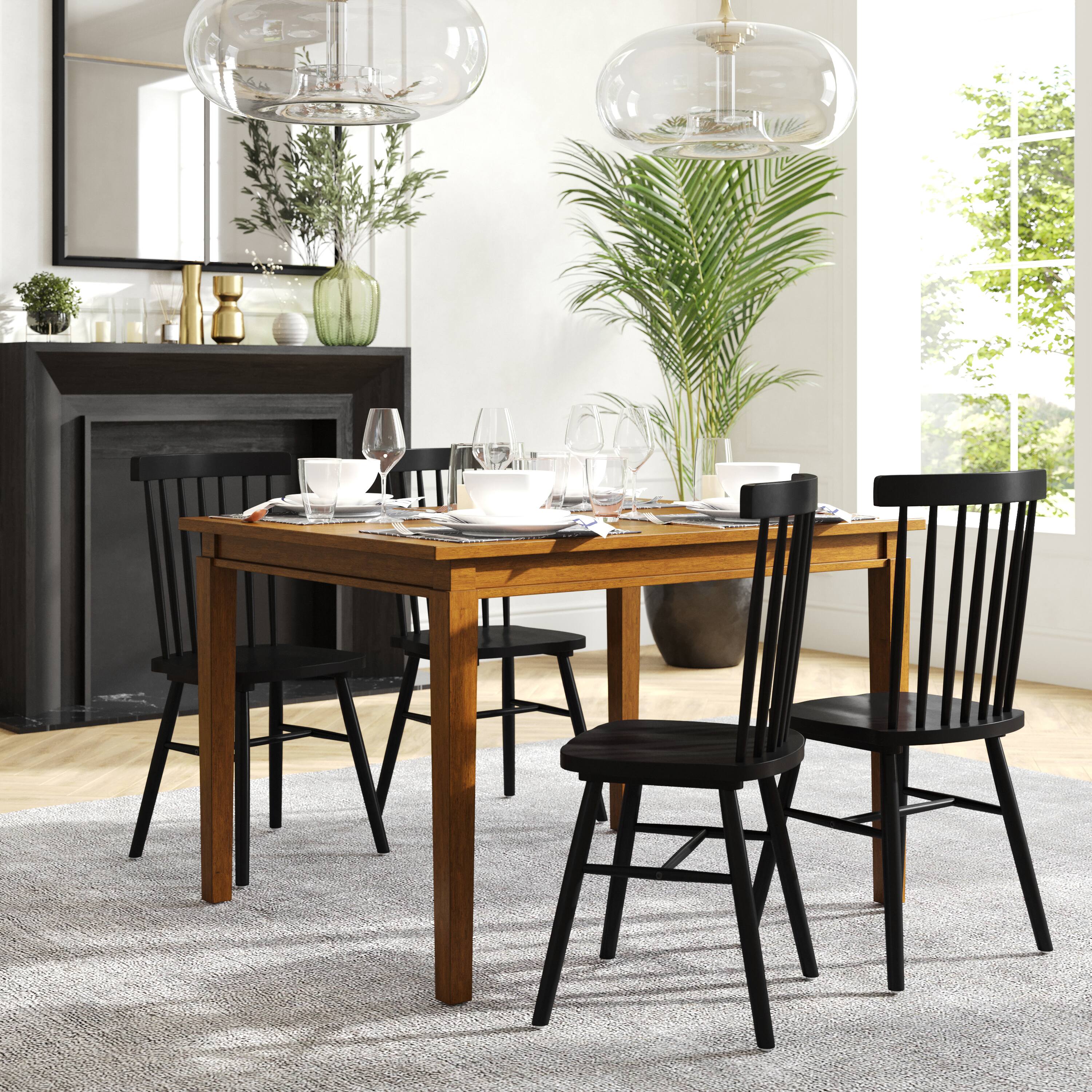 Alt View 1. Flash Furniture - Henry 47" Solid Wood Dining Table, Commercial Grade Heavy Duty Rectangle Wood Table for 4, Brown Matte Finish - Brown.