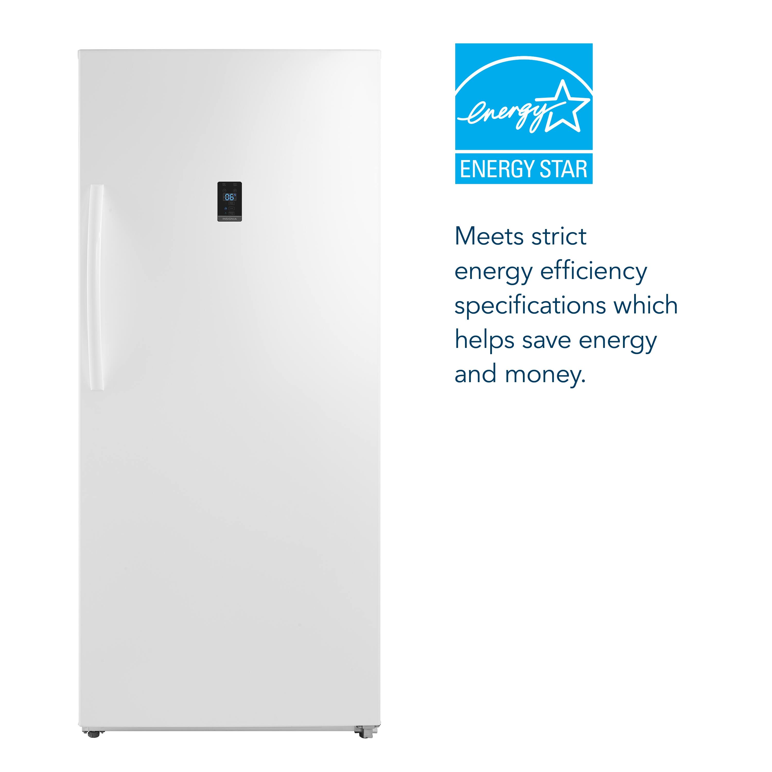 The text on the image reads: "Meets strict energy efficiency specifications which helps save energy and money."