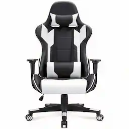 White 300lbs 360°swivel 17.3-21.5"height