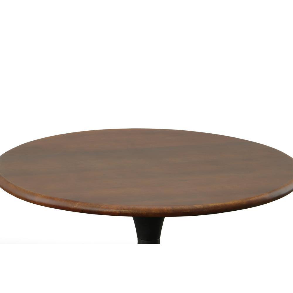 Alt View 1. Carolina Chair & Table - Alden Wood Top 30" Round Dining Table - Elm/Black - Blue.
